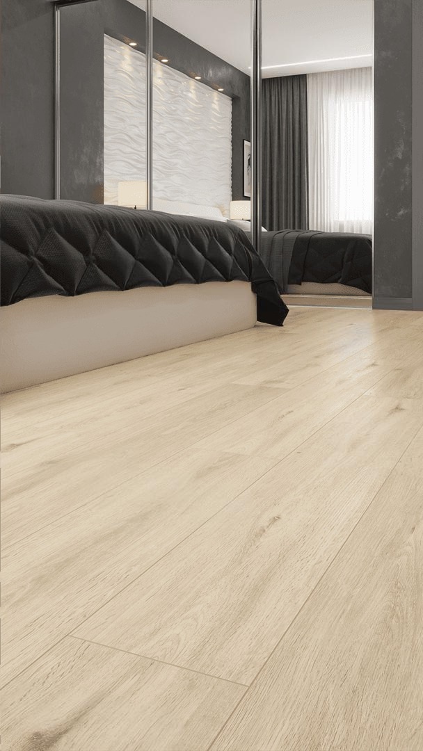 Кварцвиниловая плитка Alpine Floor клеевая Liberty Loose Lay Дуб Ваниль ECO 23-1 1227×187×5 фото в интерьере